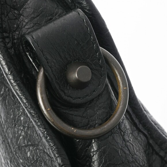 BALENCIAGA City Shoulder Bag Black Leather Handbag - Picture 8 of 11